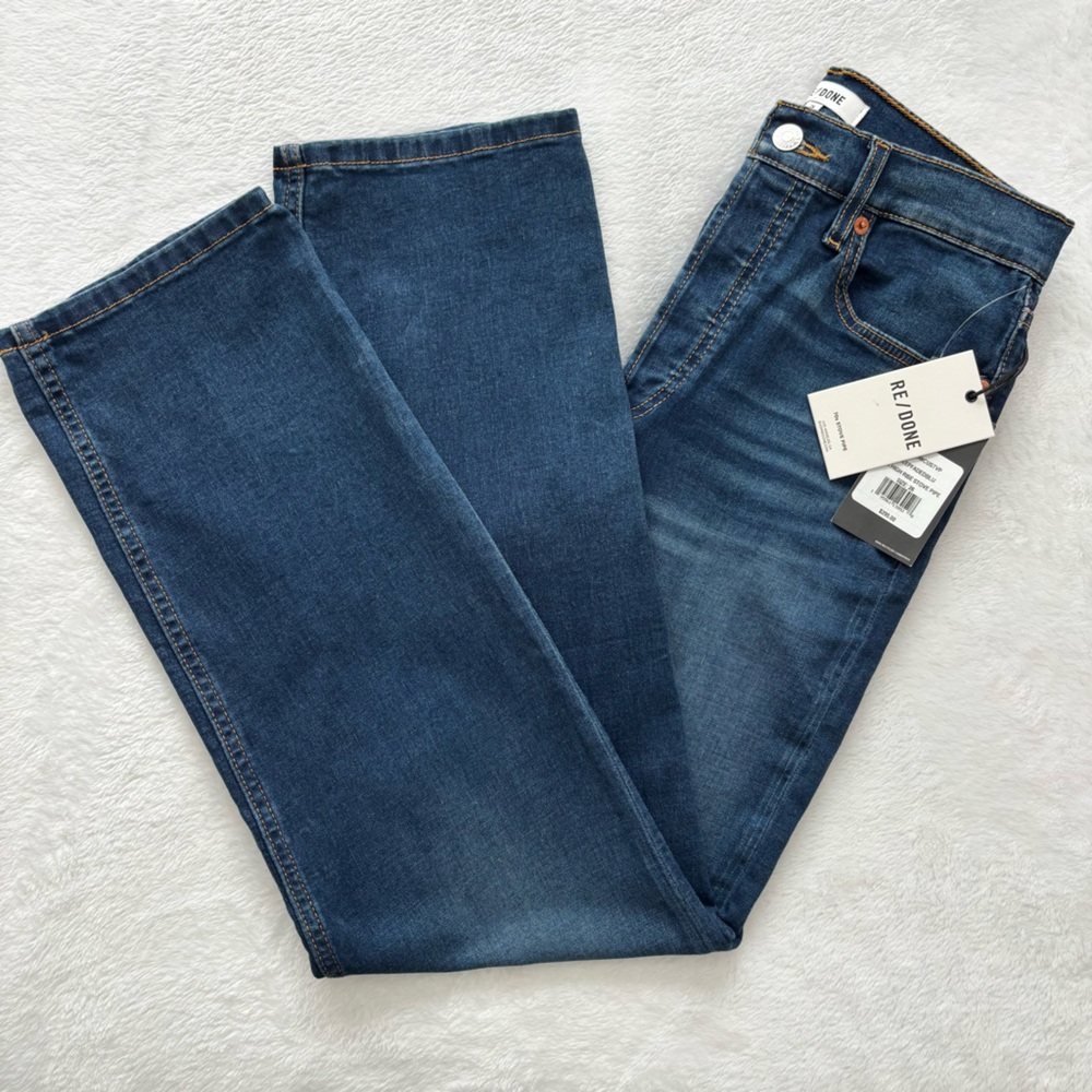 RE/DONE 70s High Rise Stove Pipe Straight Leg Button Fly Jean--NWT—26 - Picture 10 of 14